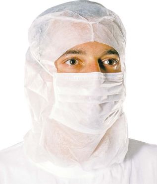 DISPOSABLE HEAD COVER WITH MASK