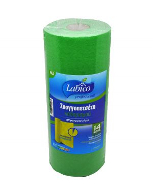 CLEANING CLOTH GREEN COLOR ROLL 0.32x14m. LABICO