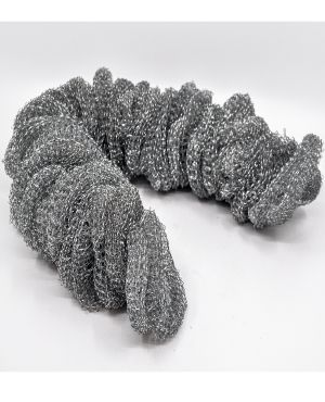 GALVANISED KNITTED MESH SCOURERS 10gr. IN A BUNCH OF 25PCS