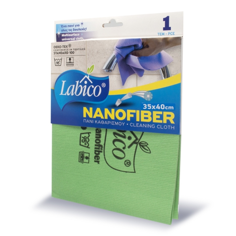 Cleaning wipe NANOFIBER LABICO ΠΡΑΣΙΝΟ 35x40cm