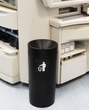 BLACK GARBAGE BIN 36LT WITH OPENING ON THE LID